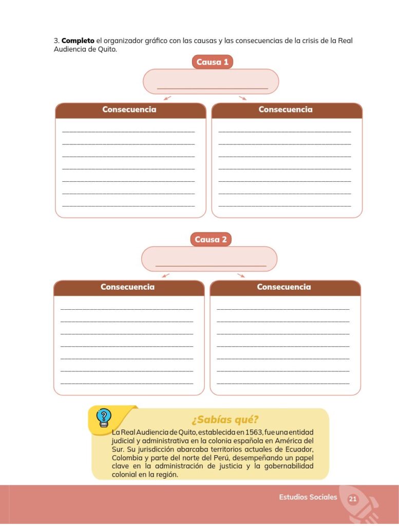 Estudios Sociales - Educación General Básica - Séptimo de Bá - Página 22 - Ejercicios Resuelto