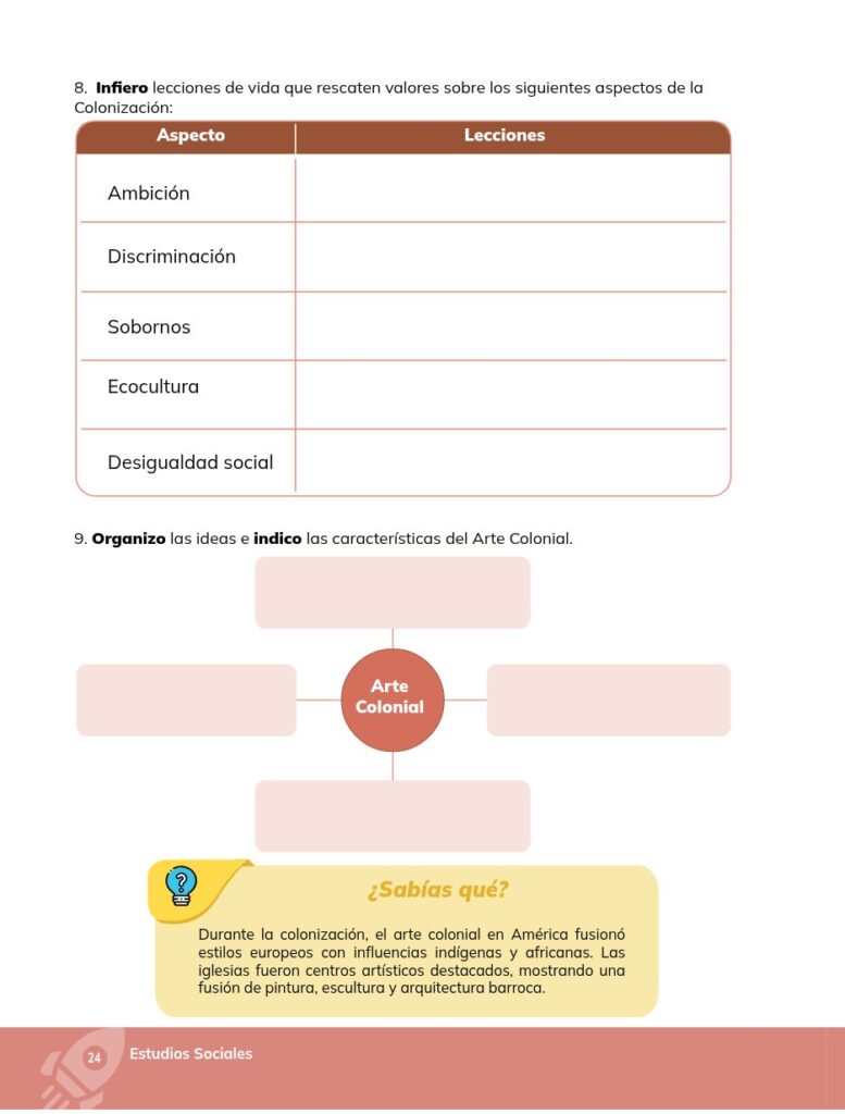 Estudios Sociales - Educación General Básica - Séptimo de Bá - Página 25 - Ejercicios Resuelto