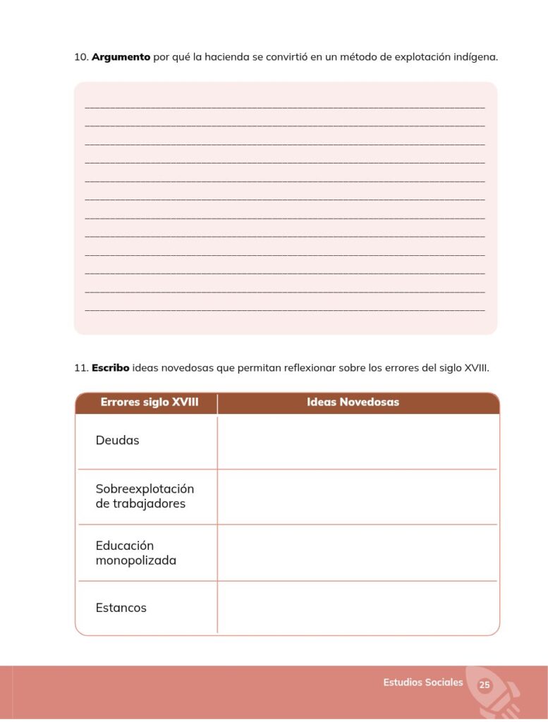 Estudios Sociales - Educación General Básica - Séptimo de Bá - Página 26 - Ejercicios Resuelto