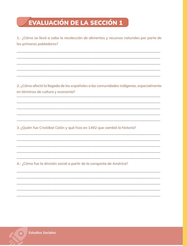 Estudios Sociales - Educación General Básica - Séptimo de Bá - Página 31 - Ejercicios Resuelto