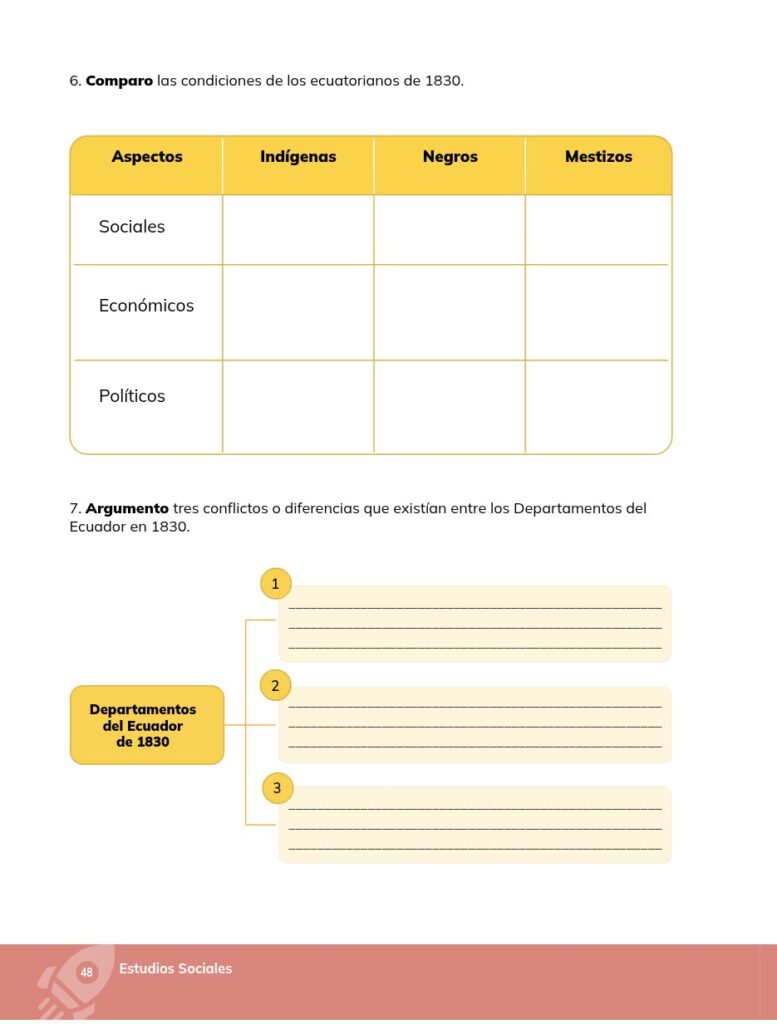 Estudios Sociales - Educación General Básica - Séptimo de Bá - Página 49 - Ejercicios Resuelto