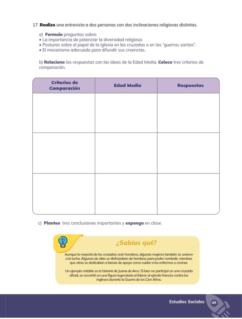 ESTUDIOS SOCIALES - Educación General Básica - Subnivel Supe - Página 50 - Ejercicios Resuelto
