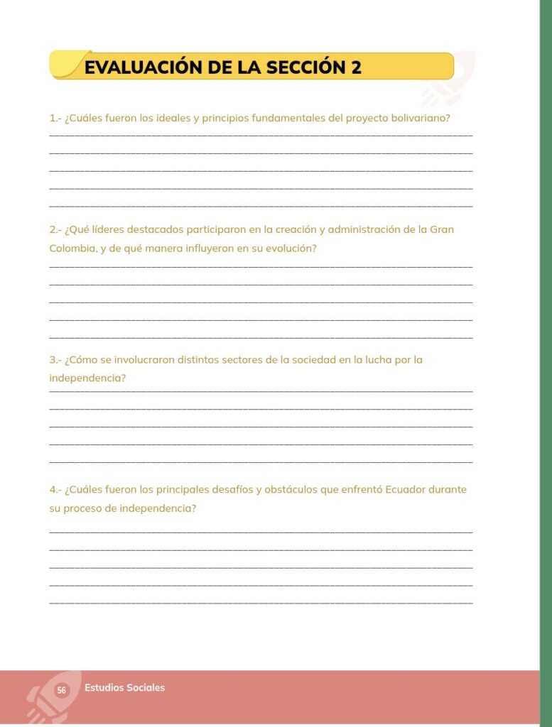 Estudios Sociales - Educación General Básica - Séptimo de Bá - Página 57 - Ejercicios Resuelto
