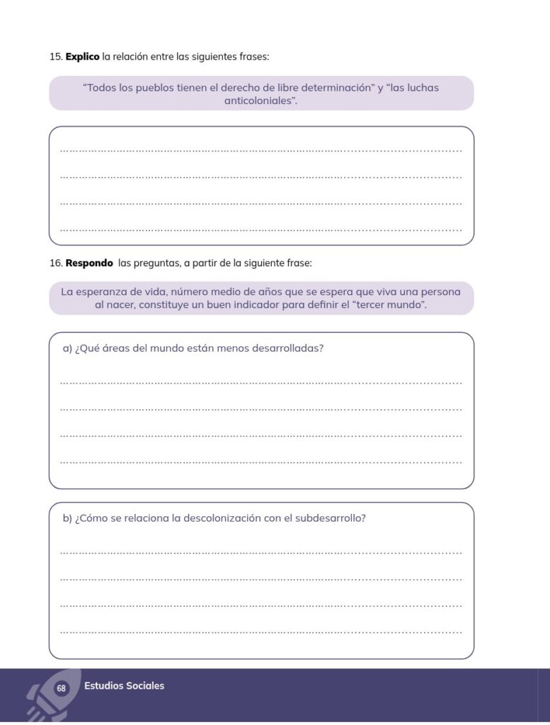 ESTUDIOS SOCIALES - Educación General Básica - Subnivel Supe - Página 69 - Ejercicios Resuelto