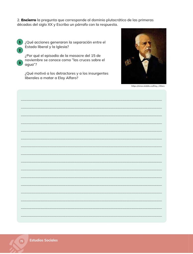 Estudios Sociales - Educación General Básica - Séptimo de Bá - Página 77 - Ejercicios Resuelto