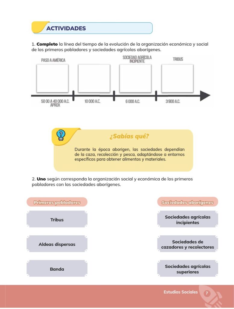 Estudios Sociales - Educación General Básica - Séptimo de Bá - Página 8 - Ejercicios Resuelto