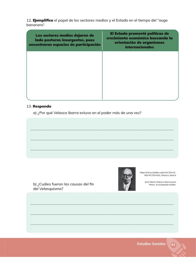 Estudios Sociales - Educación General Básica - Séptimo de Bá - Página 84 - Ejercicios Resuelto