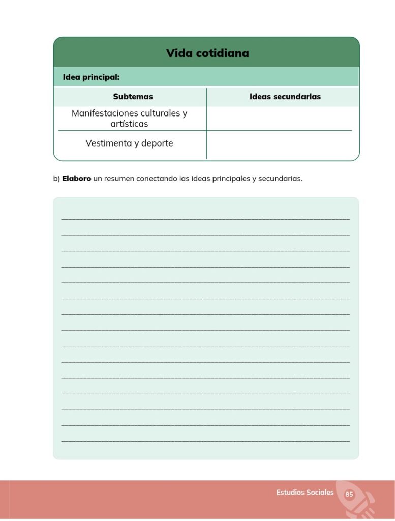 Estudios Sociales - Educación General Básica - Séptimo de Bá - Página 86 - Lectura Resumido
