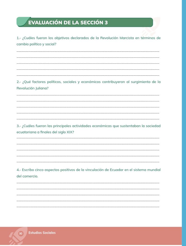 Estudios Sociales - Educación General Básica - Séptimo de Bá - Página 91 - Ejercicios Resuelto