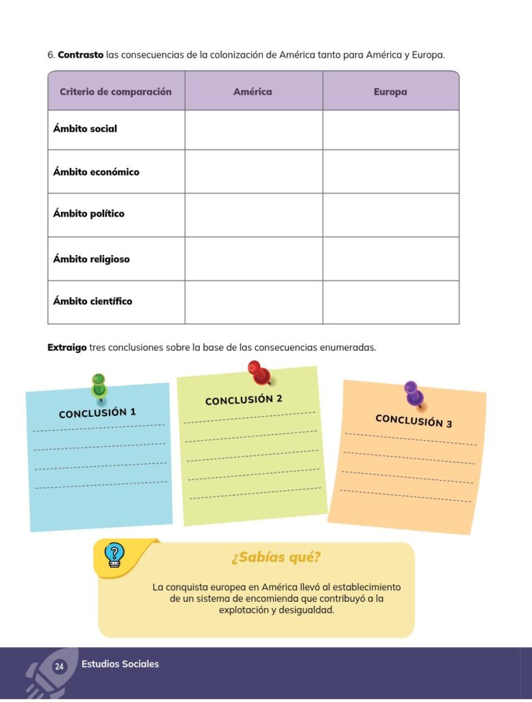 Estudios Sociales – Educación General Básica – Subnivel Supe - Página 25 - Contenido informativo Resuelto