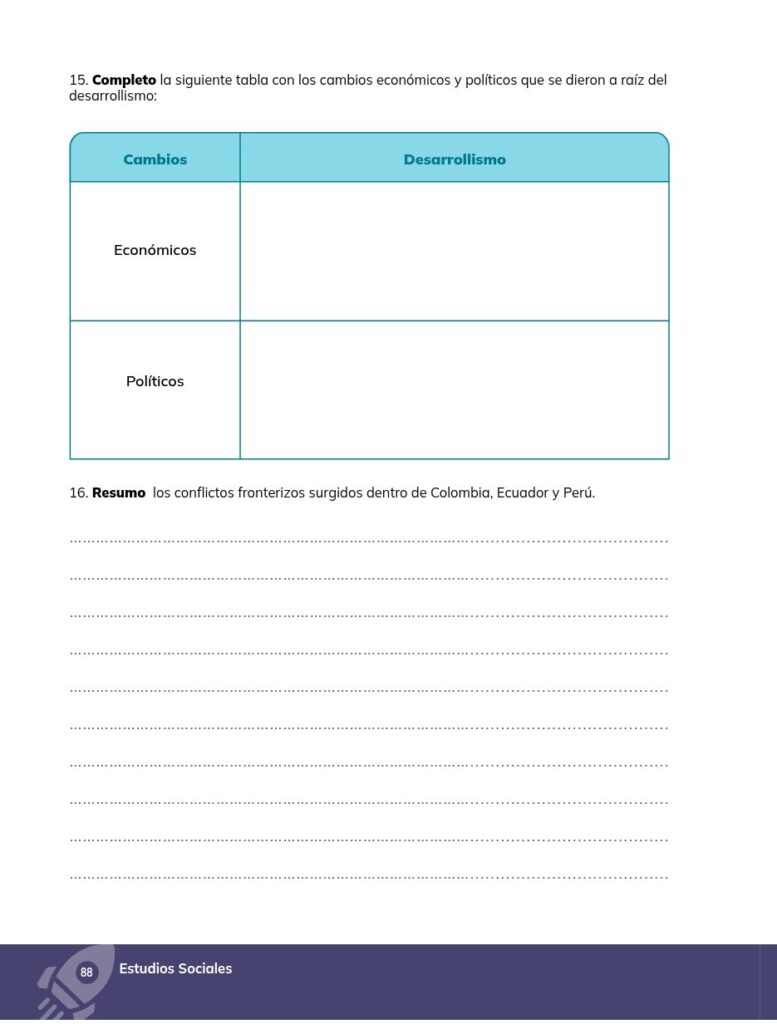 Estudios Sociales – Educación General Básica – Subnivel Supe - Página 89 - Ejercicios Resuelto