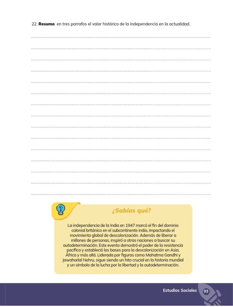Estudios Sociales – Educación General Básica – Subnivel Supe - Página 94 - Contenido informativo Resumido