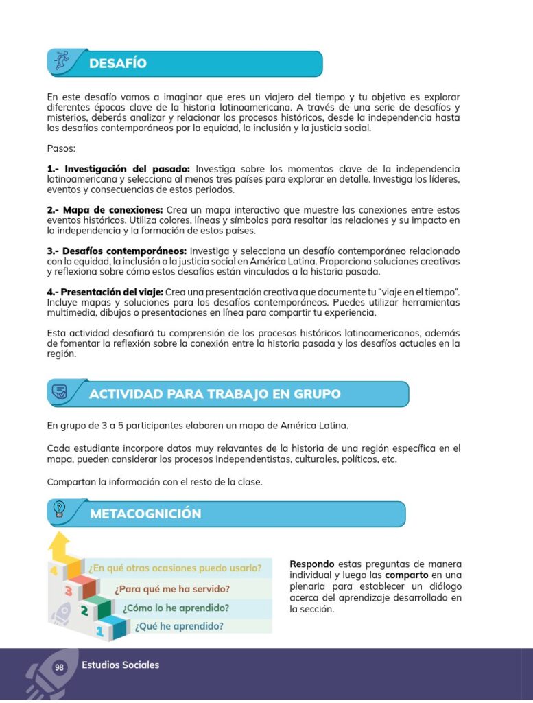 ESTUDIOS SOCIALES – Educación General Básica – Subnivel Supe - Página 99 - Proyecto Resuelto