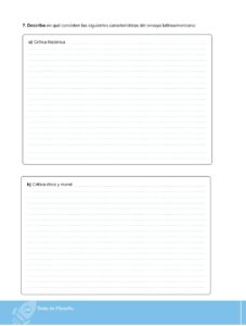 Libro Filosofía – Bachillerato General – Primero de Bachillerato – Pág 107 – Resuelto pdf