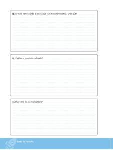 Libro Filosofía – Bachillerato General – Primero de Bachillerato – Pág 111 – Resuelto pdf