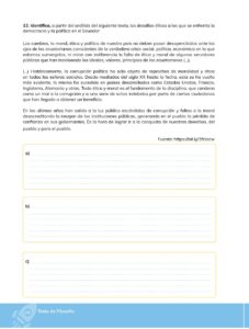 Libro Filosofía – Bachillerato General – Primero de Bachillerato – Pág 133 – Resuelto pdf