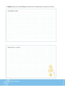 Libro Filosofía – Bachillerato General – Primero de Bachillerato – Pág 27 – Resuelto pdf