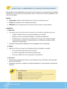 Libro Filosofía – Bachillerato General – Primero de Bachillerato – Pág 29 – Resuelto pdf