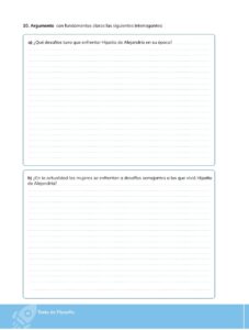 Libro Filosofía – Bachillerato General – Primero de Bachillerato – Pág 43 – Resuelto pdf