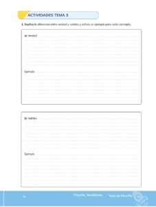 Libro Filosofía – Bachillerato General – Primero de Bachillerato – Pág 62 – Resuelto pdf