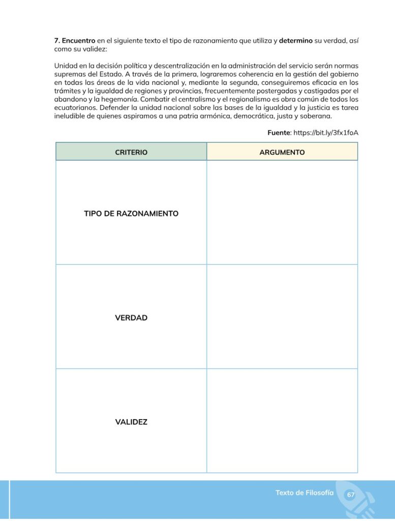 Filosofía – Bachillerato General – Primero de Bachillerato - Página 68 - Contenido informativo Resumido
