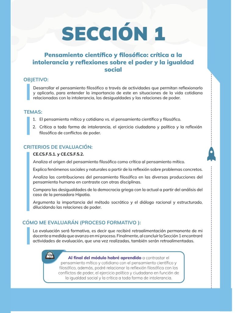 Filosofía – Bachillerato General – Primero de Bachillerato - Página 7 - Contenido informativo Resumido
