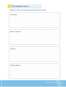 Libro Filosofía – Bachillerato General – Primero de Bachillerato – Pág 76 – Resuelto pdf