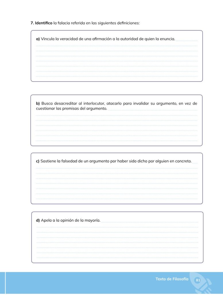 Filosofía – Bachillerato General – Primero de Bachillerato - Página 82 - Contenido informativo Resumido
