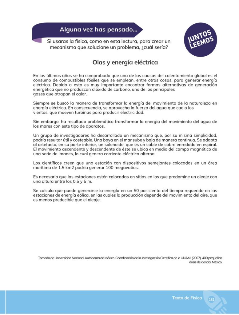 FÍSICA – Bachillerato General – 1 – Primero de Bachillerato - Página 182 - Contenido informativo Resumido