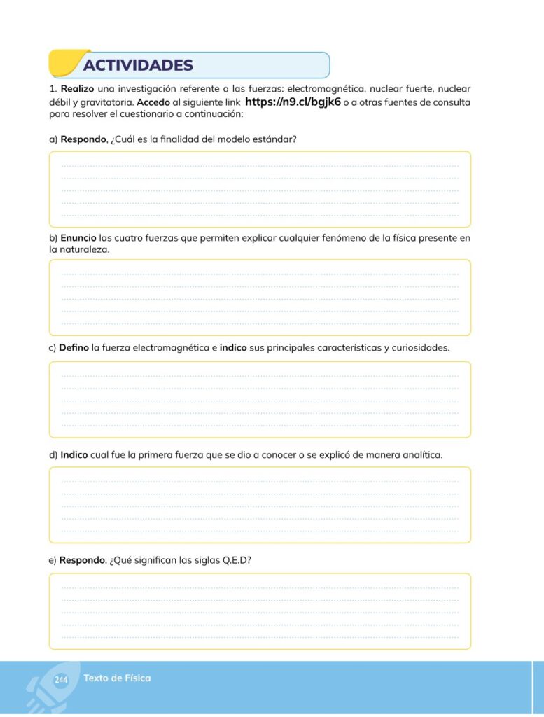 FÍSICA – Bachillerato General – 1 – Primero de Bachillerato - Página 245 - Contenido informativo Resumido