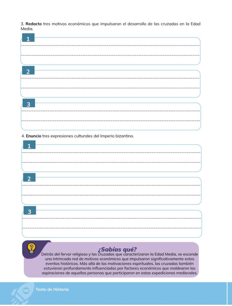 HISTORIA – Bachillerato General – 1 (Primero de Bachillerato - Página 111 - Contenido informativo Resumido