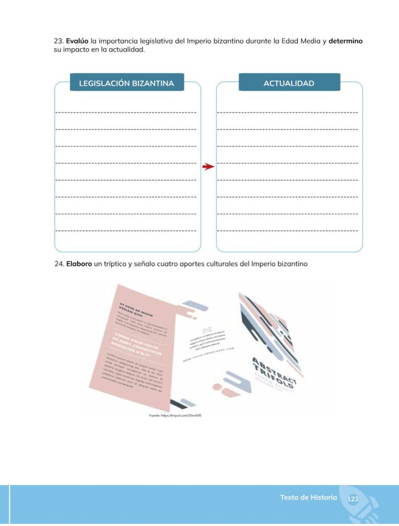 HISTORIA – Bachillerato General – 1 (Primero de Bachillerato - Página 124 - Contenido informativo Resumido