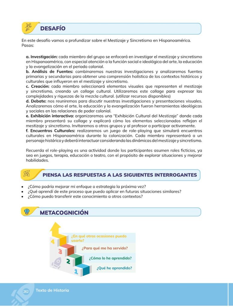 HISTORIA – Bachillerato General – 1 (Primero de Bachillerato - Página 263 - Contenido informativo Resumido