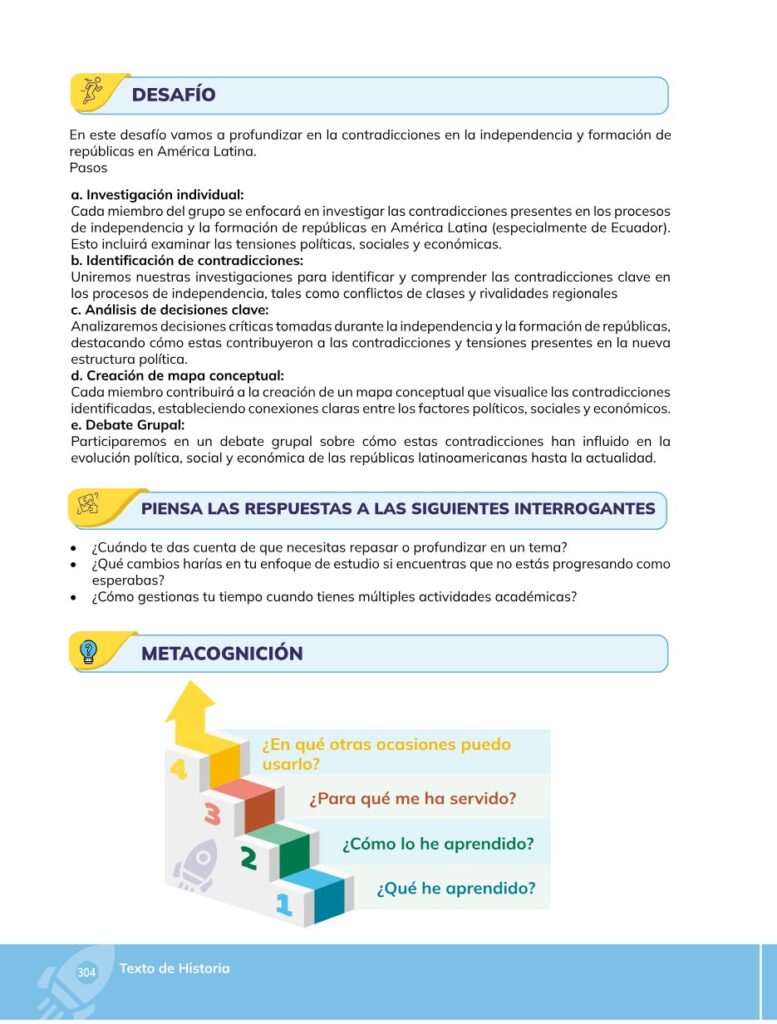 HISTORIA – Bachillerato General – 1 (Primero de Bachillerato - Página 305 - Contenido informativo Resumido