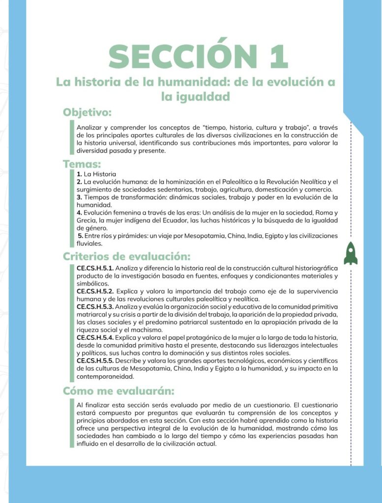 HISTORIA – Bachillerato General – 1 (Primero de Bachillerato - Página 6 - Contenido informativo Resumido