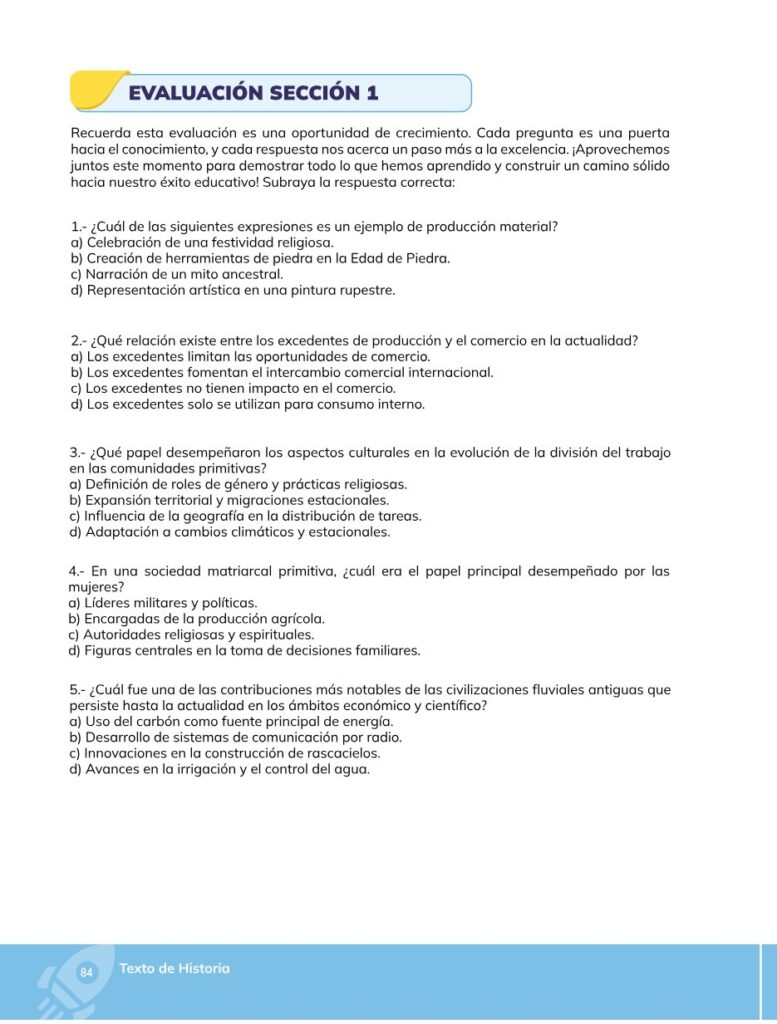 HISTORIA – Bachillerato General – 1 (Primero de Bachillerato - Página 85 - Contenido informativo Resumido