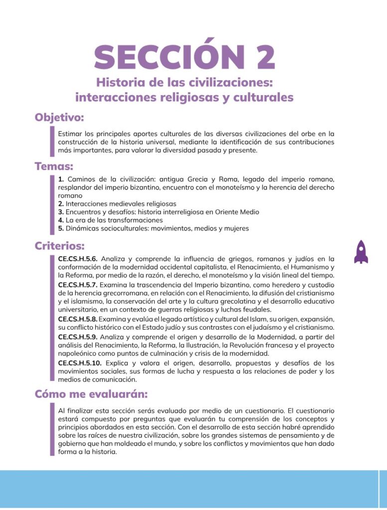HISTORIA – Bachillerato General – 1 (Primero de Bachillerato - Página 87 - Contenido informativo Resumido