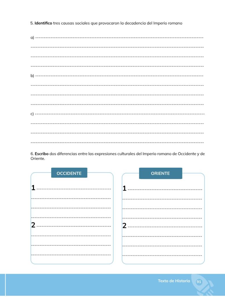 HISTORIA – Bachillerato General – 1 (Primero de Bachillerato - Página 92 - Contenido informativo Resumido