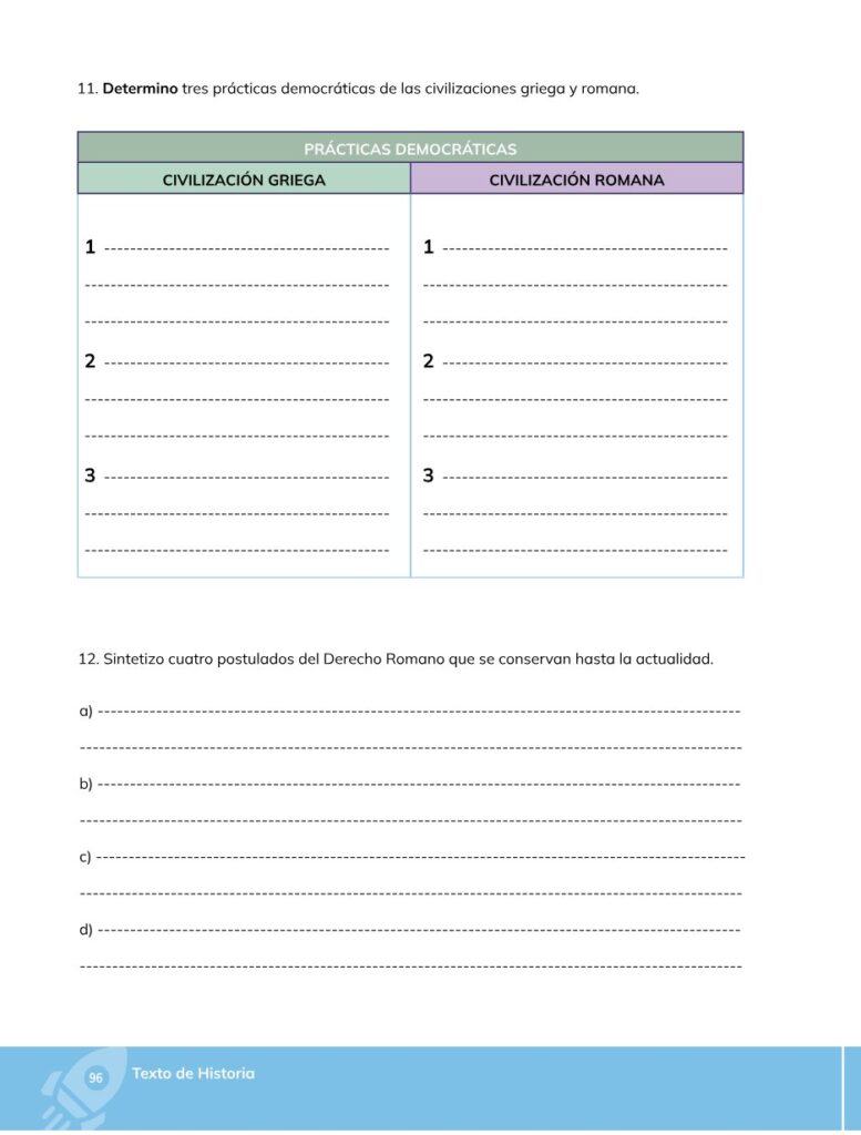 HISTORIA – Bachillerato General – 1 (Primero de Bachillerato - Página 97 - Contenido informativo Resumido
