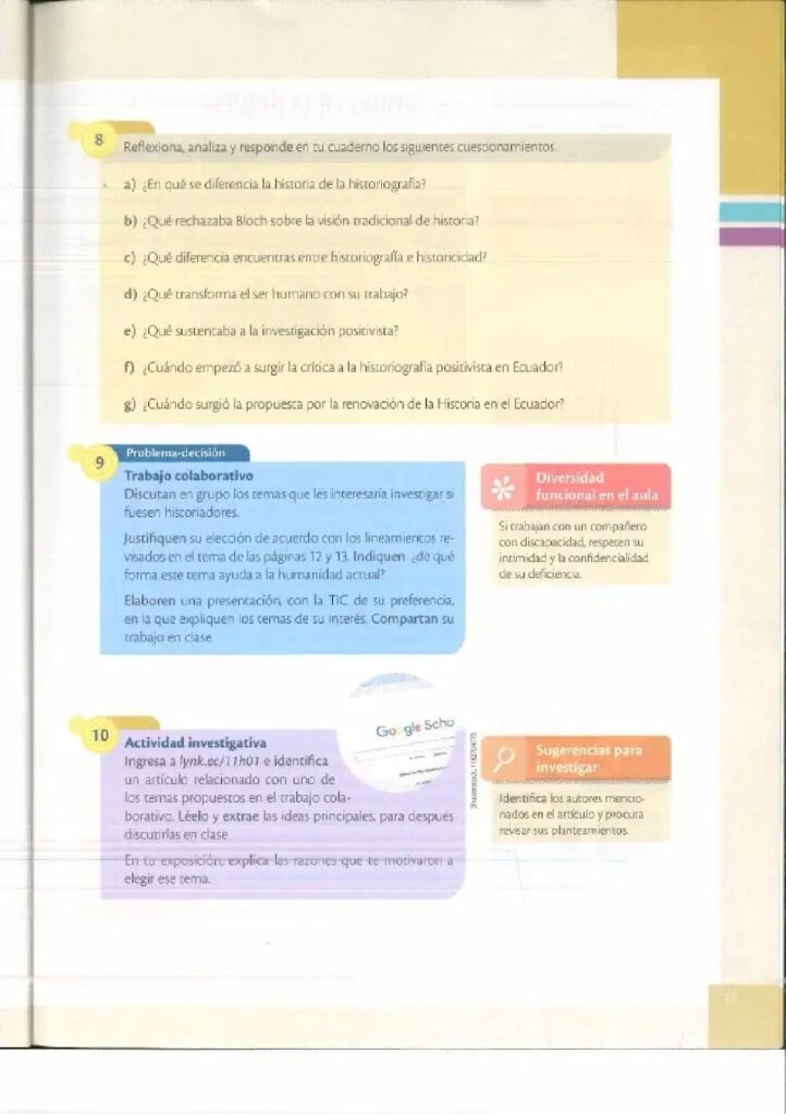 Historia – Bachillerato General – Texto de consulta y cuader - Página 16 - Contenido informativo Resumido