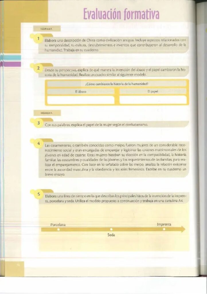 Historia – Bachillerato General – Texto de consulta y cuader - Página 79 - Contenido informativo Resumido