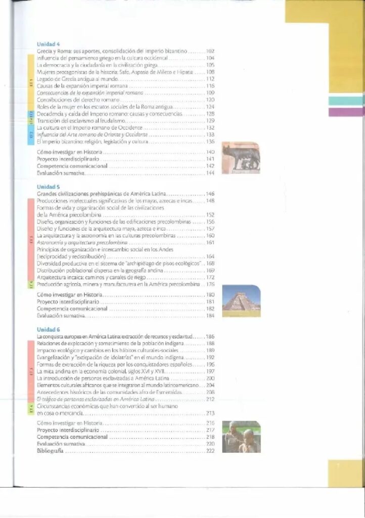 Historia – Bachillerato General – Texto de consulta y cuader - Página 8 - Contenido informativo Resumido