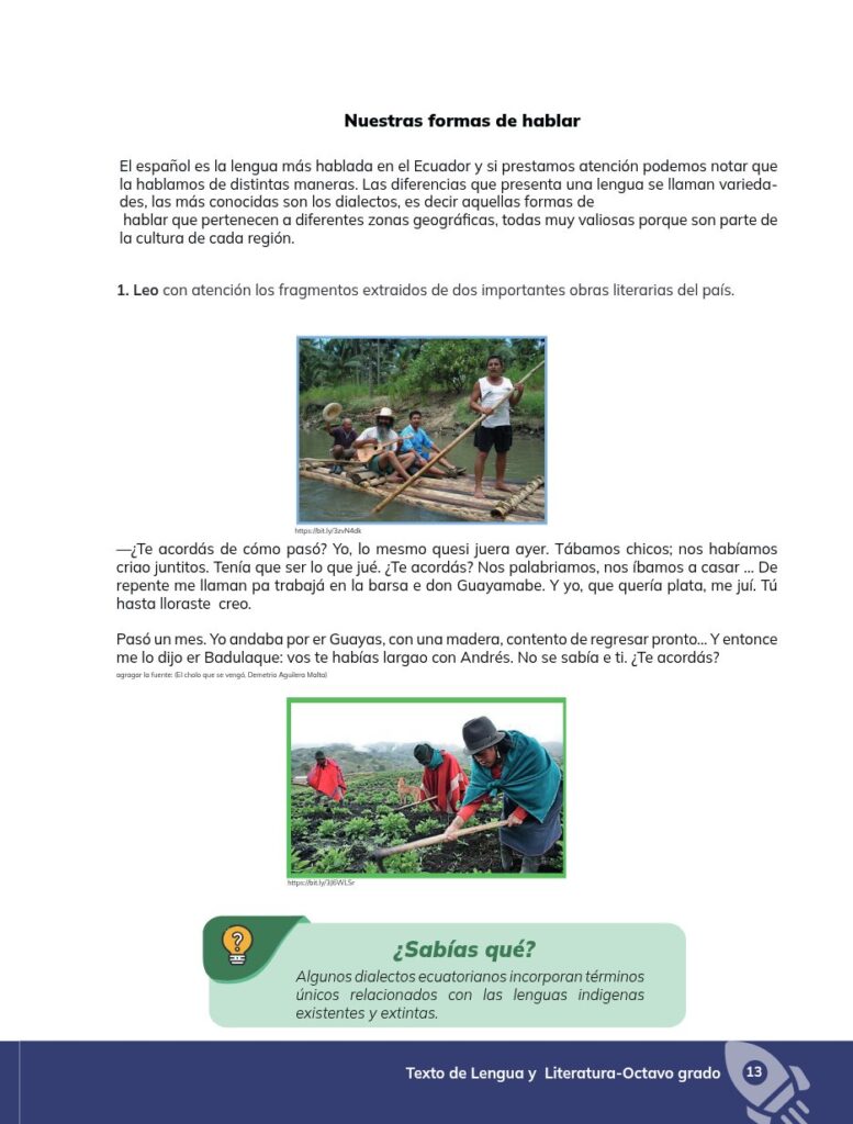 Lengua y Literatura – Educación General Básica (Subnivel Sup - Página 14 - Contenido informativo Resumido