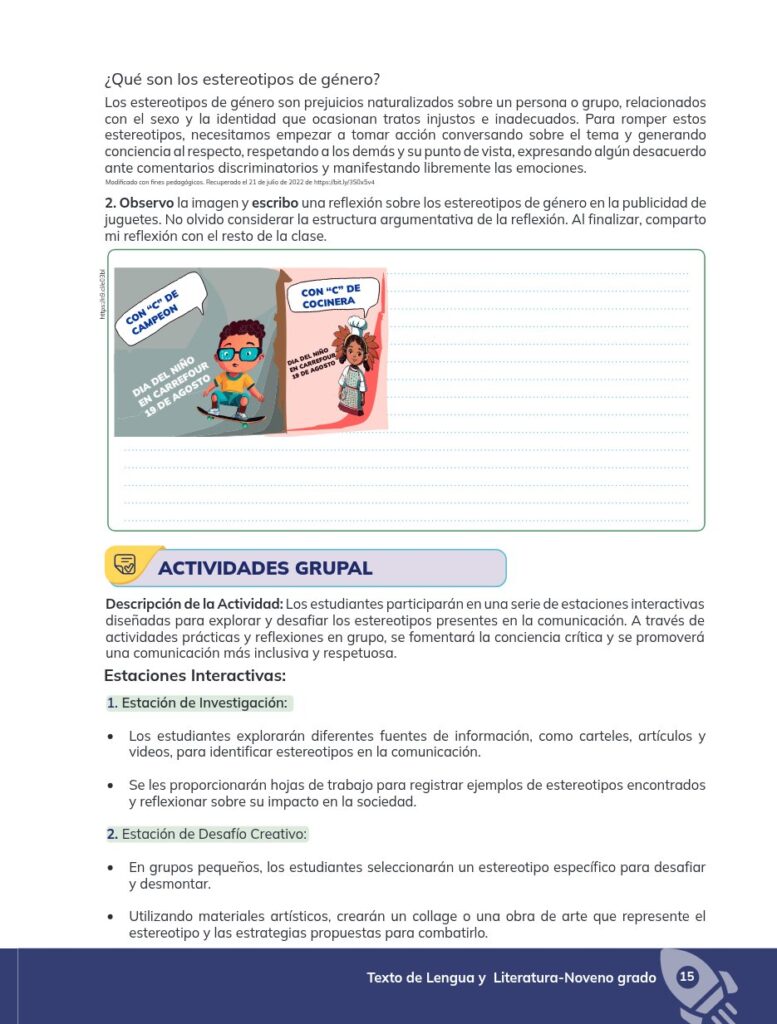 Lengua y Literatura – Educación General Básica – Subnivel Su - Página 16 - Ejercicios Resuelto