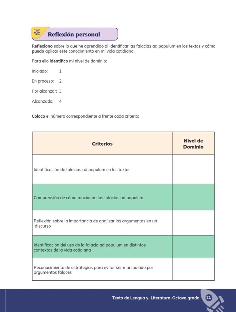 Lengua y Literatura – Educación General Básica (Subnivel Sup - Página 22 - Contenido informativo Resumido