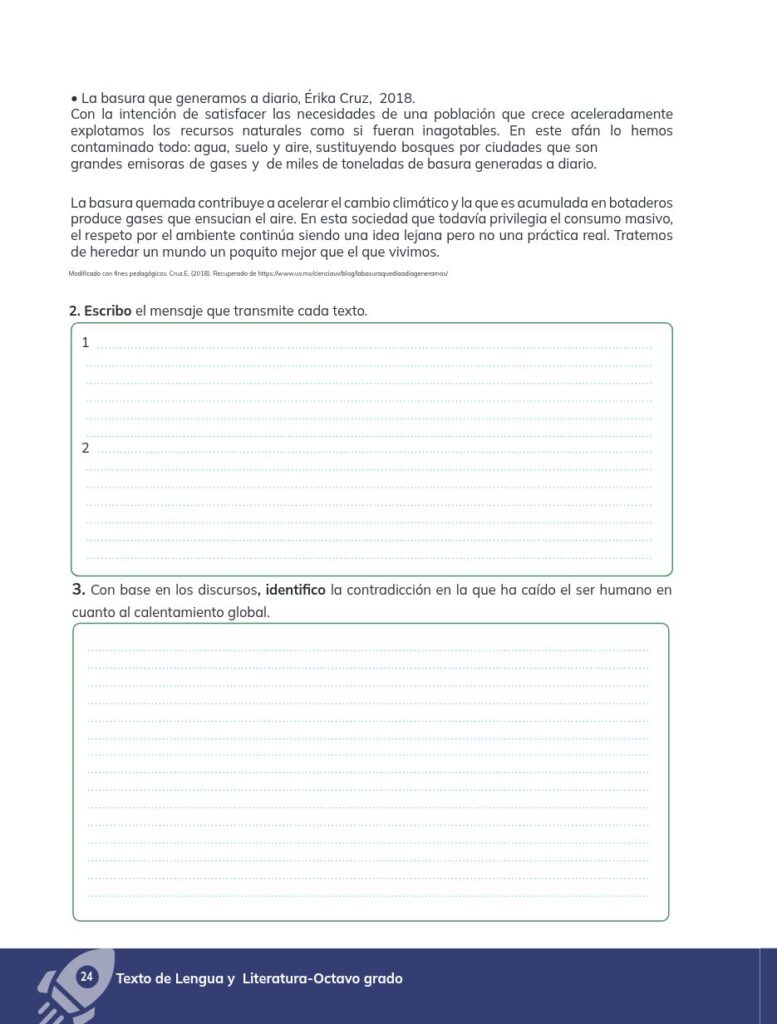 Lengua y Literatura – Educación General Básica (Subnivel Sup - Página 25 - Ejercicios Resuelto