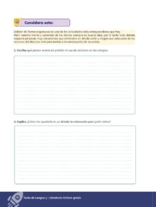 Libro Lengua y Literatura – Educación General Básica (Subnivel Superior) – Octavo de Básica – Pág 31 – Resuelto pdf