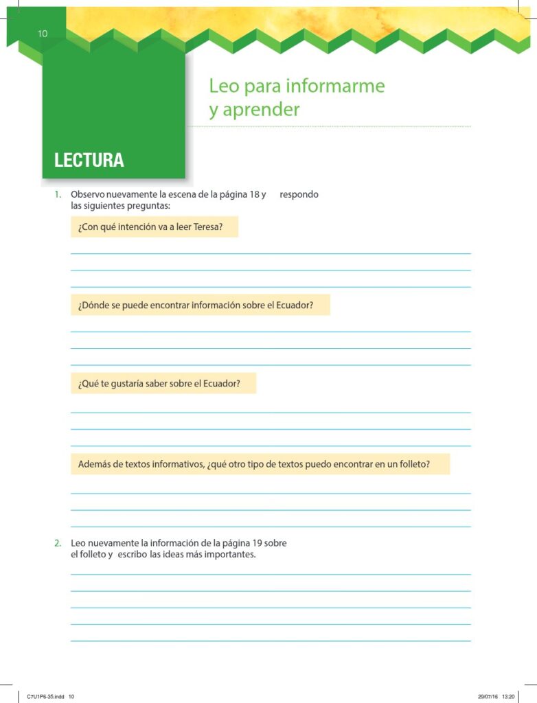 Lengua y Literatura - Educación General Básica - Subnivel Me - Página 11 - Lectura Resumido