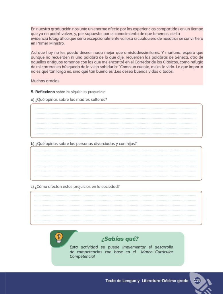 Lengua y Literatura - Educación General Básica - Subnivel Su - Página 116 - Ejercicios Resuelto