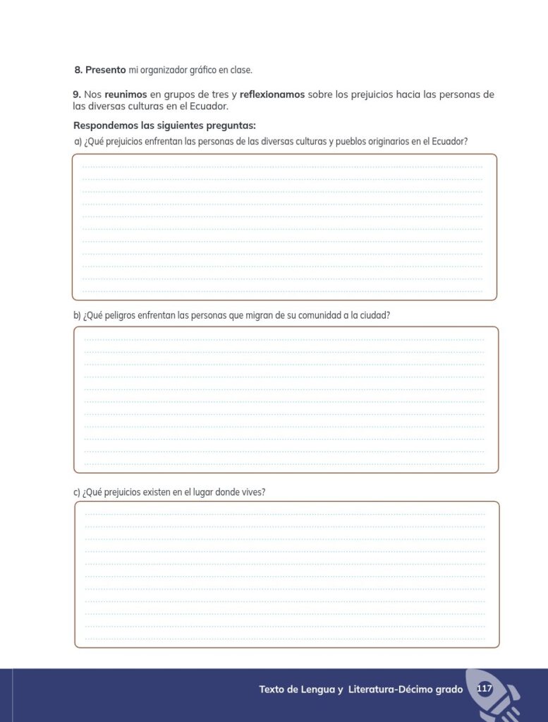 Lengua y Literatura - Educación General Básica - Subnivel Su - Página 118 - Ejercicios Resuelto